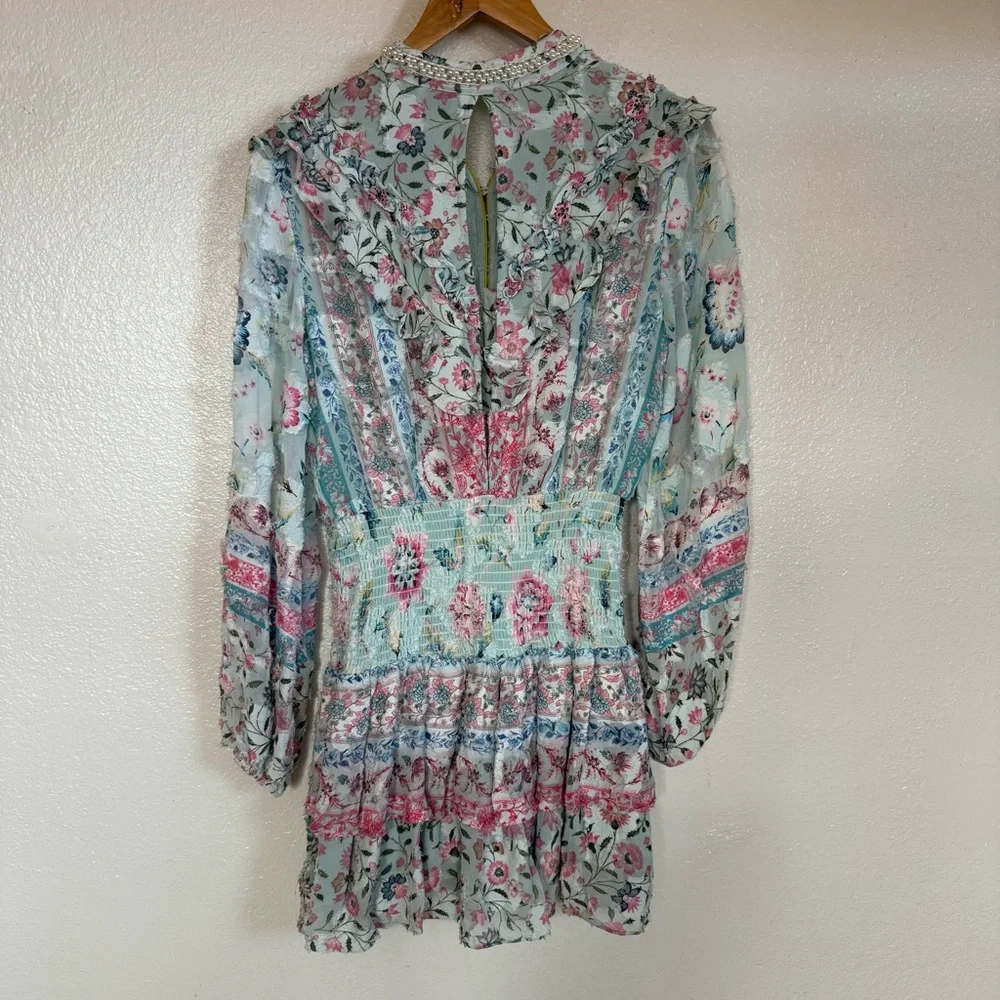 Hana Ruffled Floral Burnout Dress Size S - Picture 8 of 13